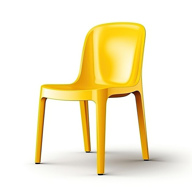 Vecteur couleur jaune vecteur de gradient de chaise isole de fond blanc