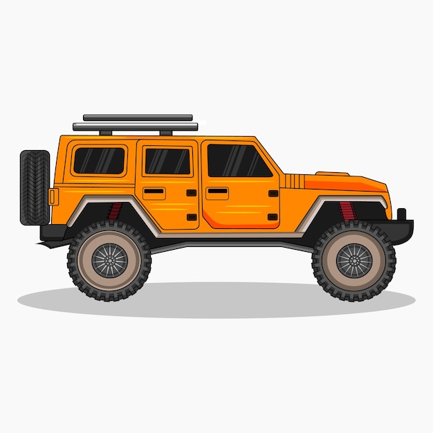 Vecteur couleur jeep modèle vector art