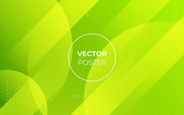 Couleur liquide dégradé vert abstrait avec vecteur eps10 de fond de forme géométrique