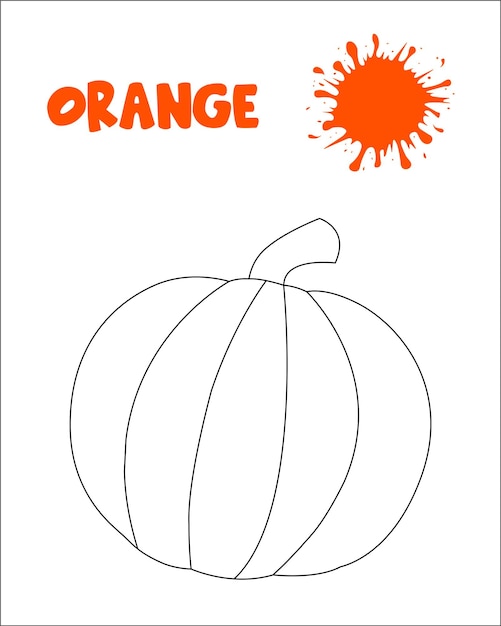 Couleur Orange, Coloriage De Citrouille