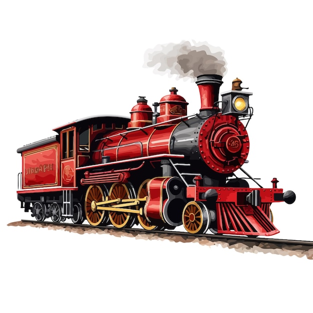 Couleur Rouge De La Locomotive à Vapeur