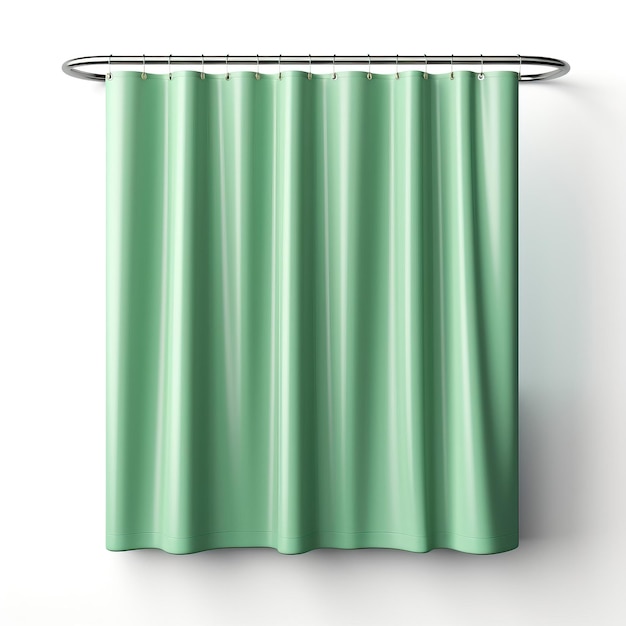 Couleur Verte Rideau De Douche 3d Vectoriel Fond Blanc Iso