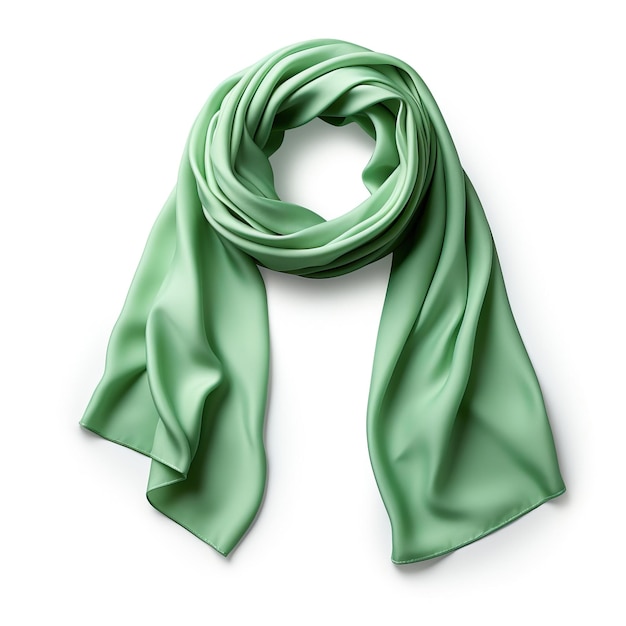 Couleur verte Vecteur de gradient de foulard Isolat de fond blanc