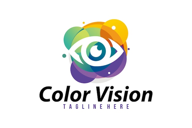 Couleur Vision Logo Icône Vecteur Isolé