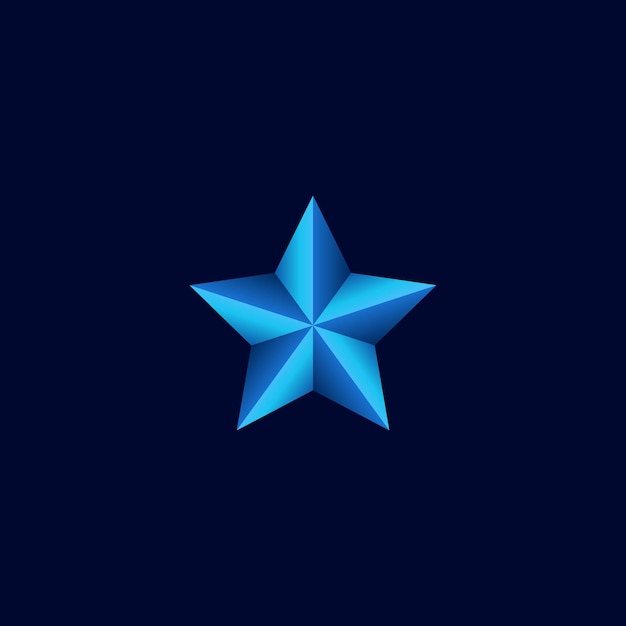 Couleurs De Dégradé Vectoriel Logo Blue Star