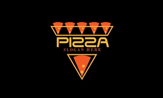 Vecteur les couleurs du logo de la pizza sont le jaune et le rouge