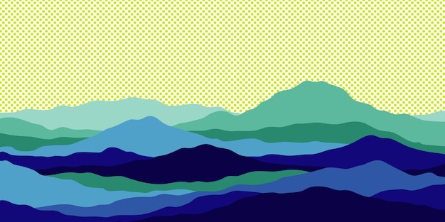 Les Couleurs De La Montagne, Les Vagues Translucides, Le Coucher De Soleil, Les Formes Abstraites Du Verre, Le Design De Fond Moderne, L'illustration Vectorielle.