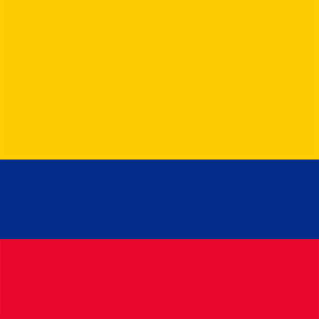 Vecteur couleurs officielles du drapeau colombien illustration vectorielle