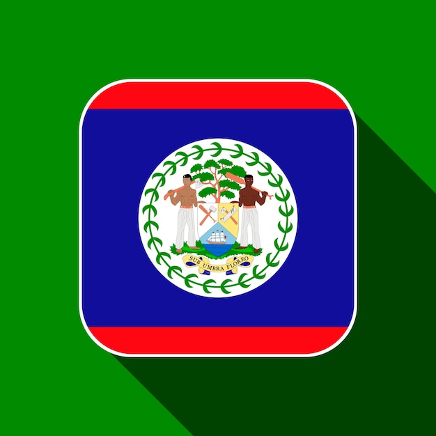 Couleurs officielles du drapeau du Belize Illustration vectorielle