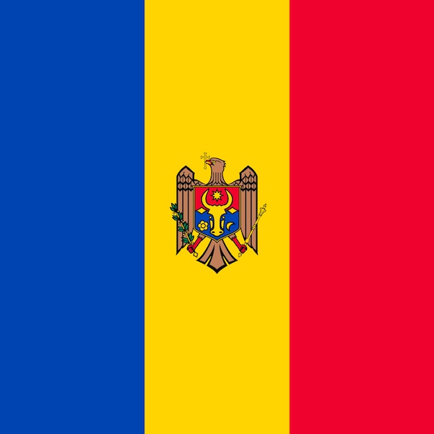 Couleurs officielles du drapeau de la Moldavie Illustration vectorielle