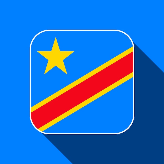 Couleurs Officielles Du Drapeau De La République Démocratique Du Congo Illustration Vectorielle