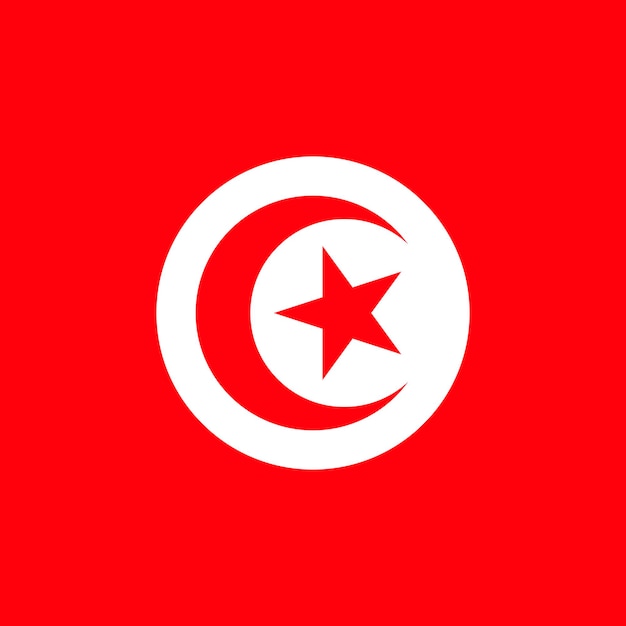 Couleurs Officielles Du Drapeau Tunisien Illustration Vectorielle