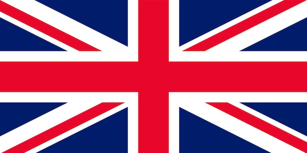 Vecteur couleurs officielles et proportion du drapeau du royaume-uni illustration vectorielle