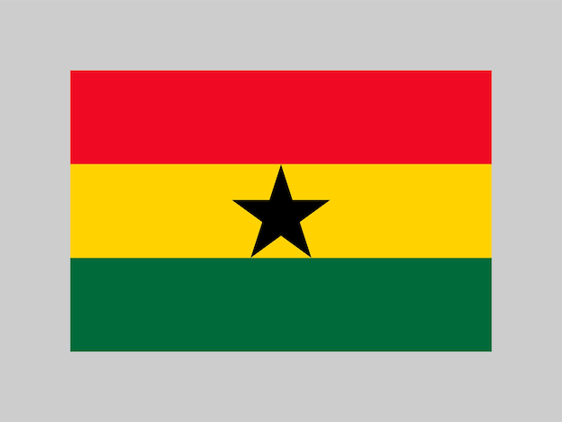 Couleurs Et Proportion Officielles Du Drapeau Du Ghana Illustration Vectorielle