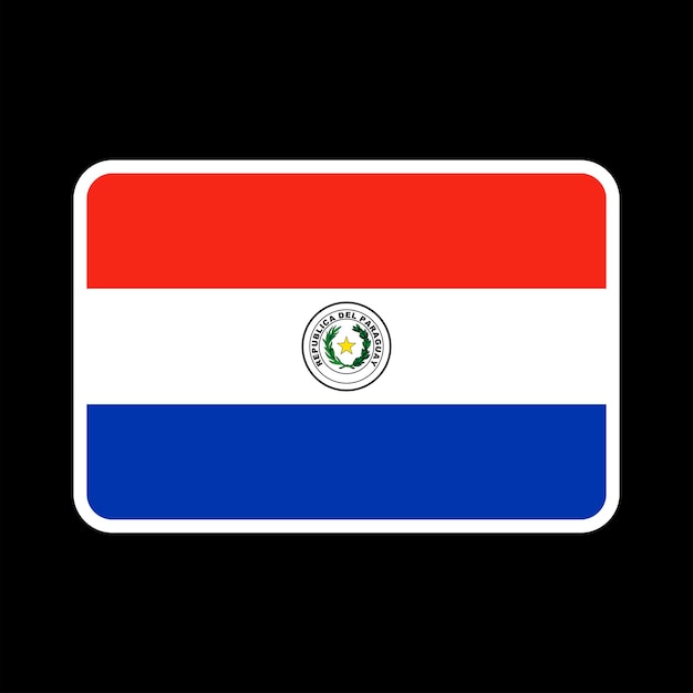 Couleurs et proportion officielles du drapeau du Paraguay Illustration vectorielle