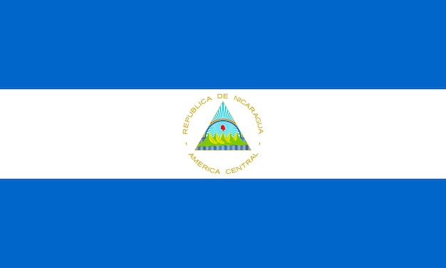 Couleurs Et Proportion Officielles Du Drapeau Nicaraguayen Illustration Vectorielle