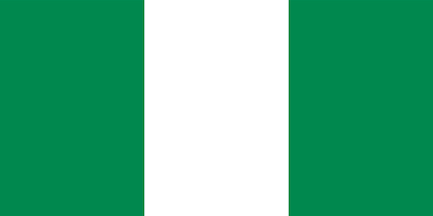 Vecteur couleurs et proportion officielles du drapeau nigérian illustration vectorielle