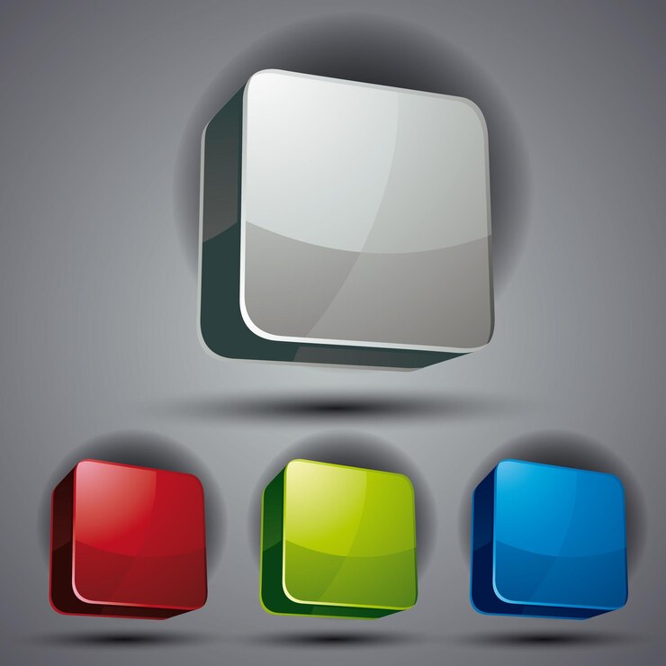 Vecteur les couleurs vectorielles du bouton vide sont définies.