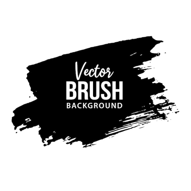 Coup de pinceau abstrait grunge couleur noire
