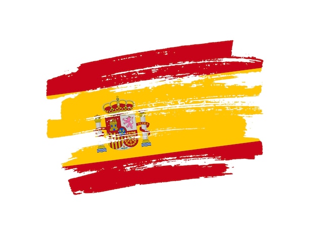 Coup de pinceau drapeau espagne