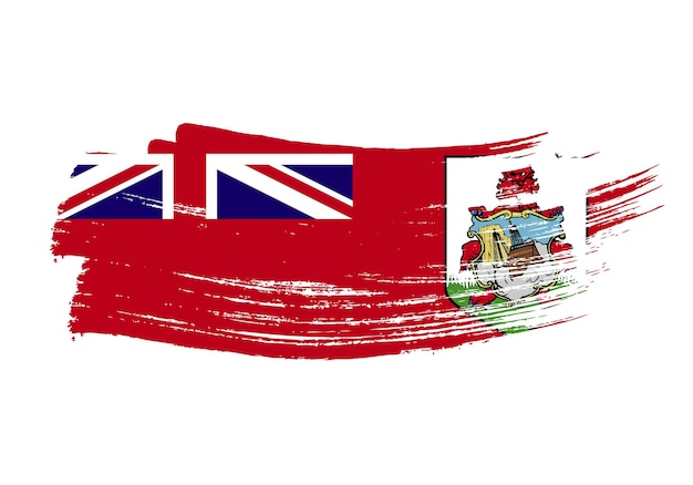 Coup de pinceau grunge avec drapeau national Drapeau de peinture à l'aquarelle Symbole affiche banne du drapeau national Style dessin à l'aquarelle Vecteur isolé sur fond blanc