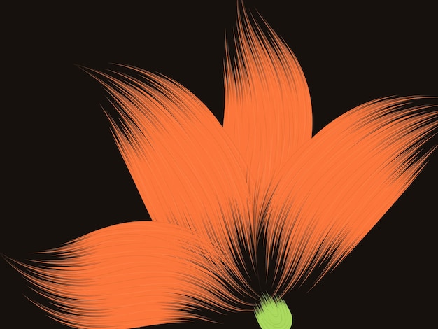 Un coup de pinceau d'illustration de fond abstrait fleur à la mode