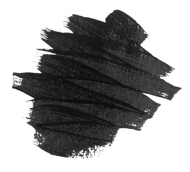 Coup de pinceau noir isolé sur blanc Illustration vecteur EPS10
