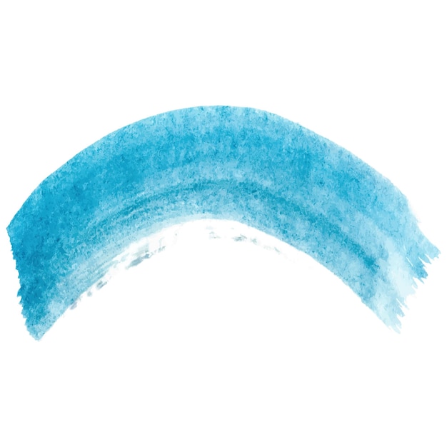 Coup de pinceau peint à l'aquarelle vectorielle Élément de design dessiné à la main isolé sur fond blanc