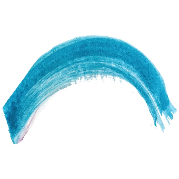 Coup de pinceau peint à l'aquarelle vectorielle Élément de design dessiné à la main isolé sur fond blanc