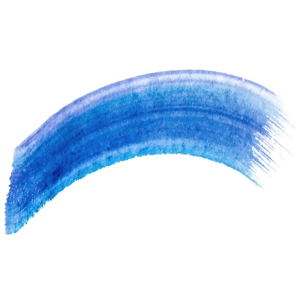 Coup de pinceau peint à l'aquarelle vectorielle Élément de design dessiné à la main isolé sur fond blanc