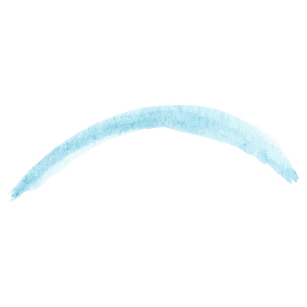 Coup de pinceau peint à l'aquarelle vectorielle Élément de design dessiné à la main isolé sur fond blanc