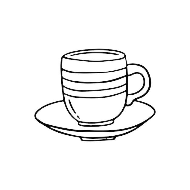 Coupe à boire dessinée à la main