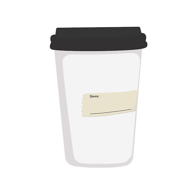 Coupe De Café En Papier Clipart Illustration D'autocollant Vectoriel