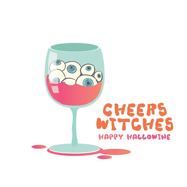 Coupe Dessiné Des Yeux Pour L'illustration De L'halloween