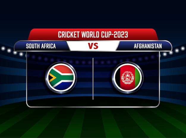 Coupe du monde de cricket Afrique du Sud vs Afghanistan 2023