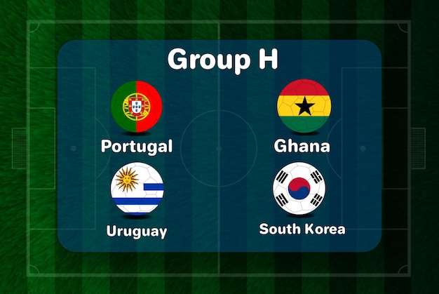 Vecteur coupe du monde de la fifa 2022 groupe h