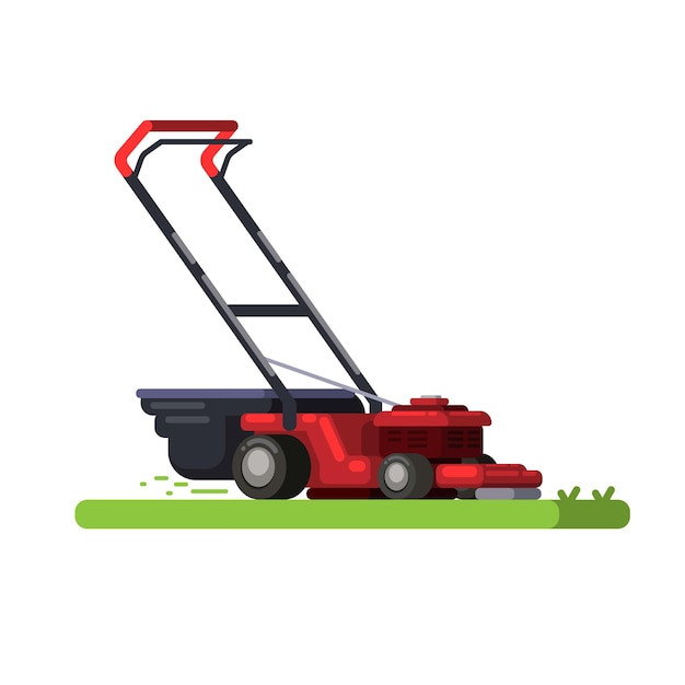 Vecteur coupe-herbe machine jardinage outil illustration vecteur
