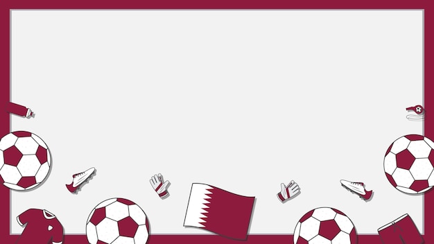 Vecteur coupe monde football fond conception modèle illustration vectorielle qatar football dessin animé