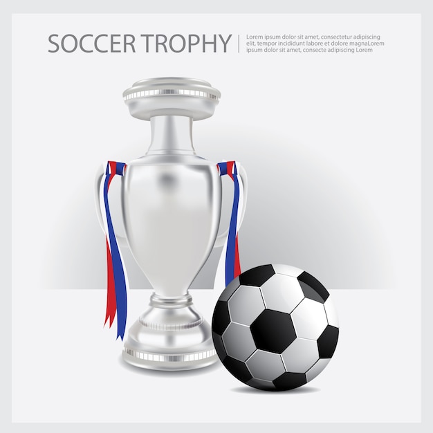 Coupe De Trophées De Football Et Illustration