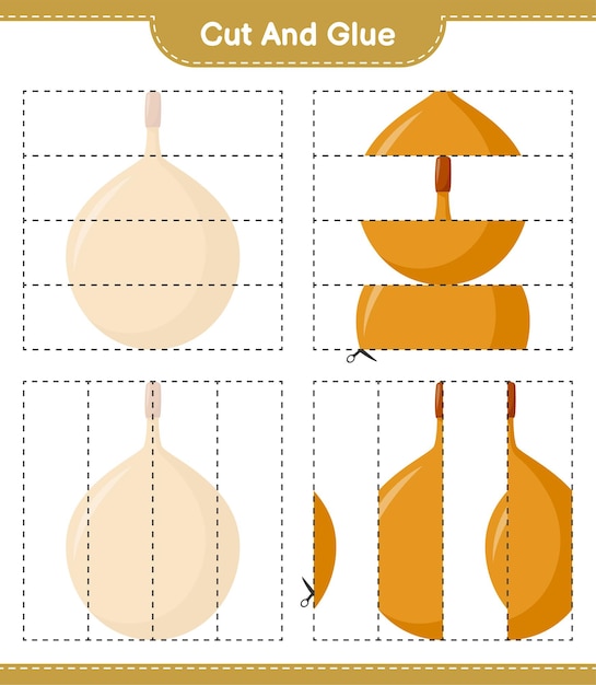 Coupez Et Collez, Coupez Des Parties De Voavanga Et Collez-les. Jeu éducatif Pour Enfants, Feuille De Travail Imprimable