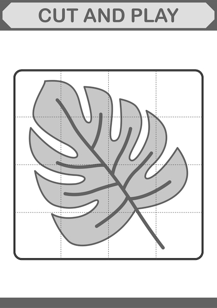 Vecteur coupez et jouez avec monstera