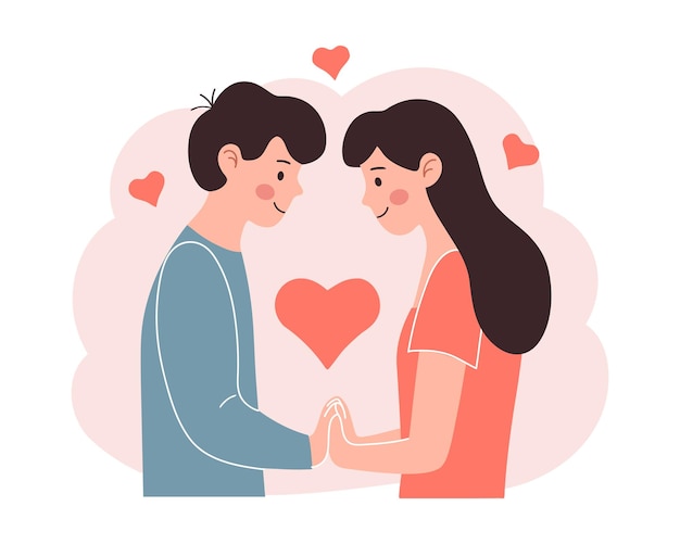 Un couple adorable et amoureux