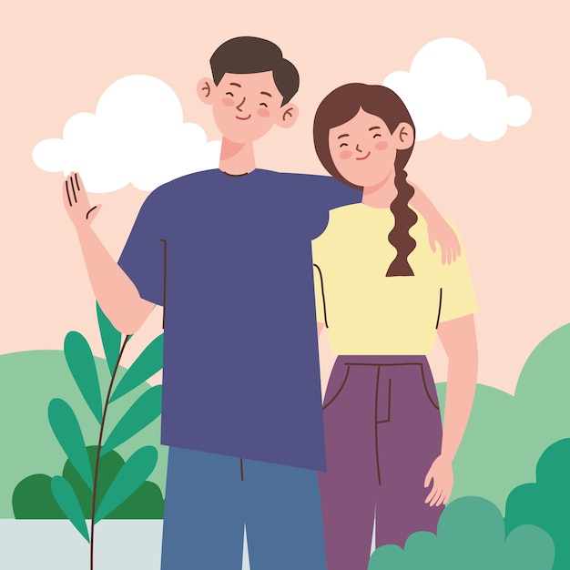 Couple d'amoureux coréens