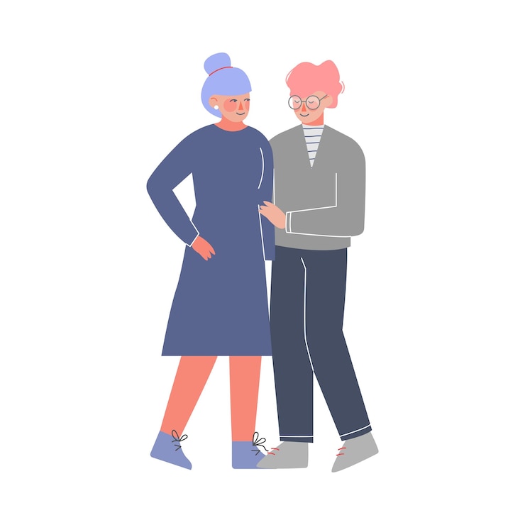 Vecteur un couple amoureux, une jeune femme et un homme qui s'embrassent illustration vectorielle