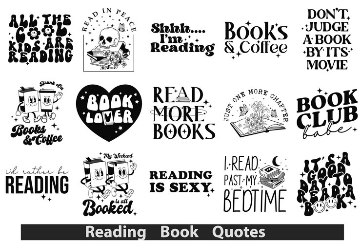 Vecteur couple de citations de livres à lire
