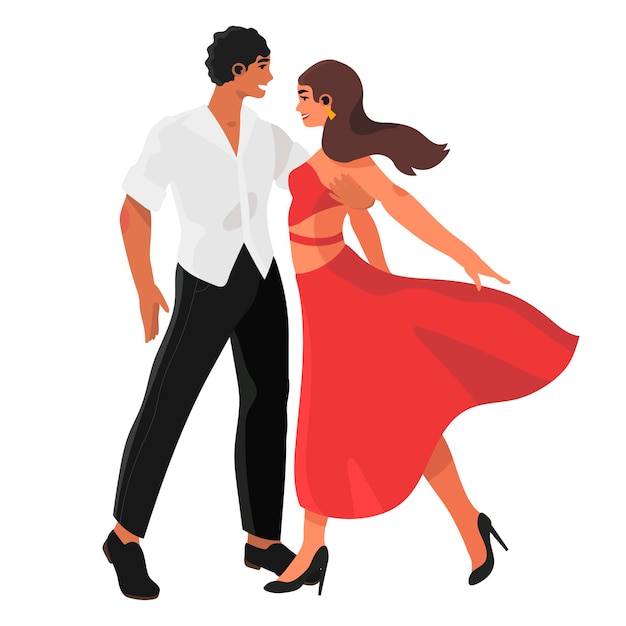 Vecteur couple, danse, latino, danse