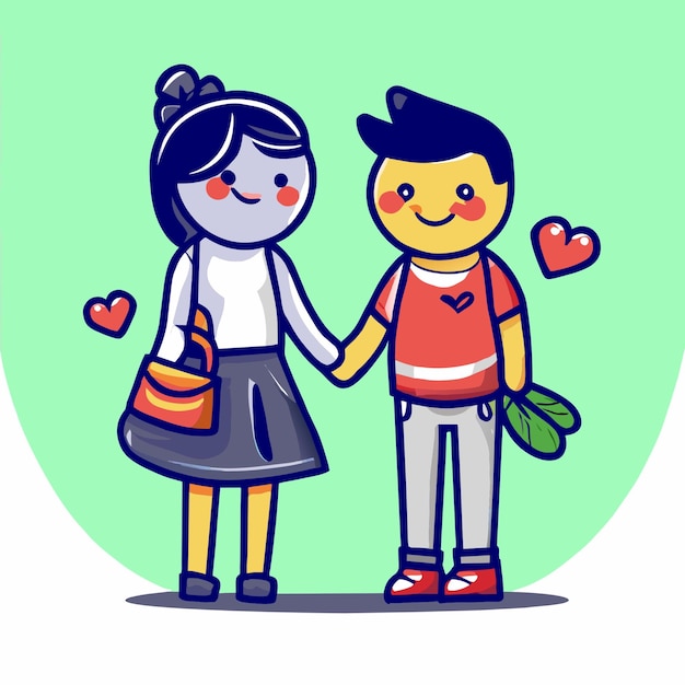 Un couple de dessins animés pour la Saint-Valentin