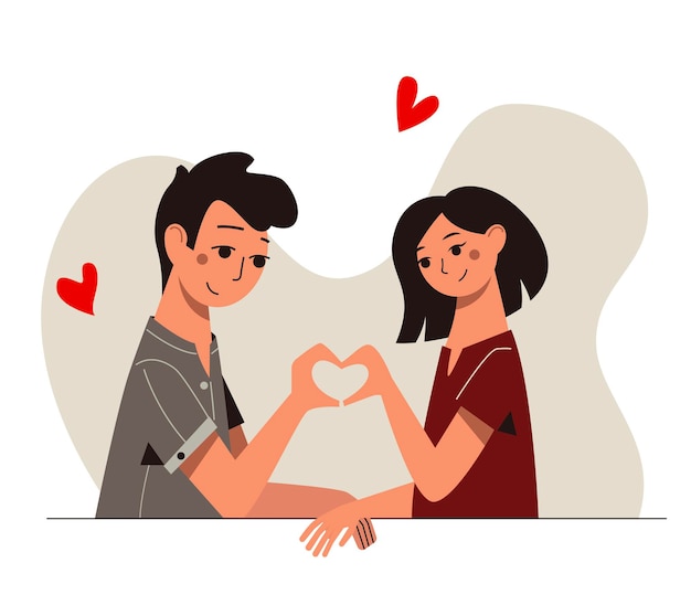 Un couple de jeunes amoureux.