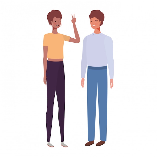 Couple de personnes debout