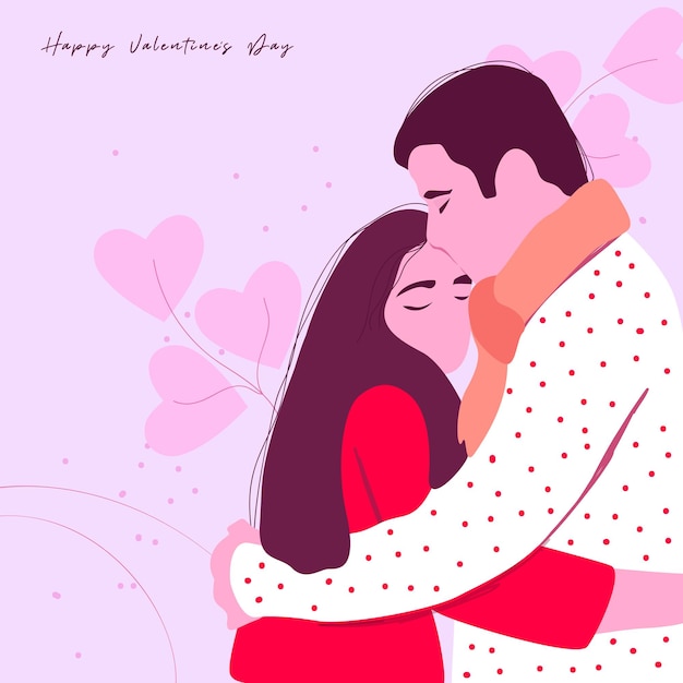 Un couple qui s'embrasse romantiquement